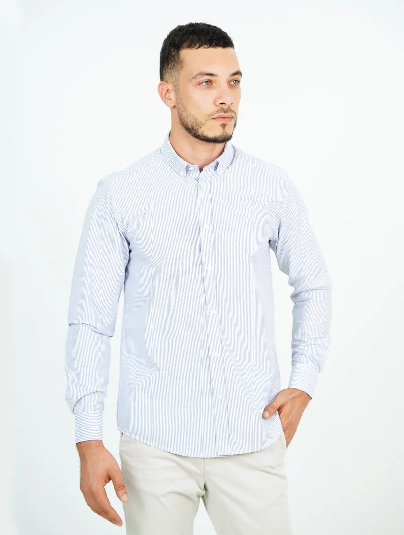 Chemise en coton rayée